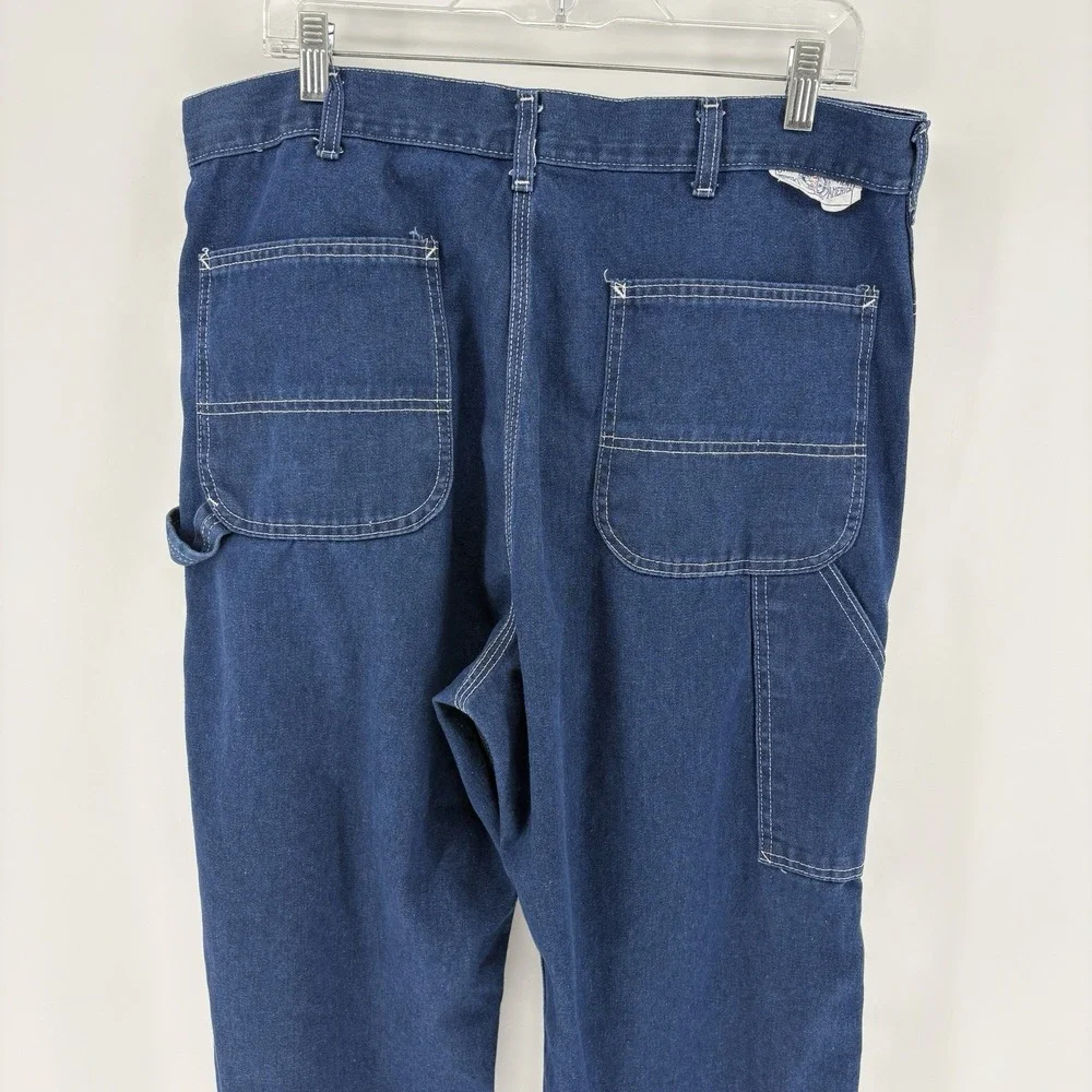 Vintage Sears Perma-Prest Workwear Carpenter Jeans USA Union Made Men's 36x32